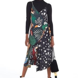 Farm Rio Tropical Stardust Wrap Dress S